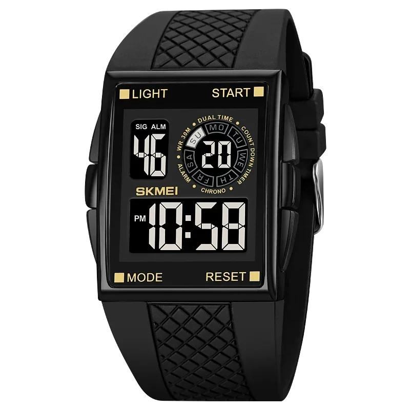 SKMEI 1967 reloj hombre Japan Digital movement Watch Mens military 3Bar Waterproof Countdown LED Light Electronic Wristwatches