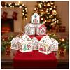 Colorful Christmas LED Light Wooden House Cute Luminous Cabin Wooden Luminous Huts  Kids Gifts