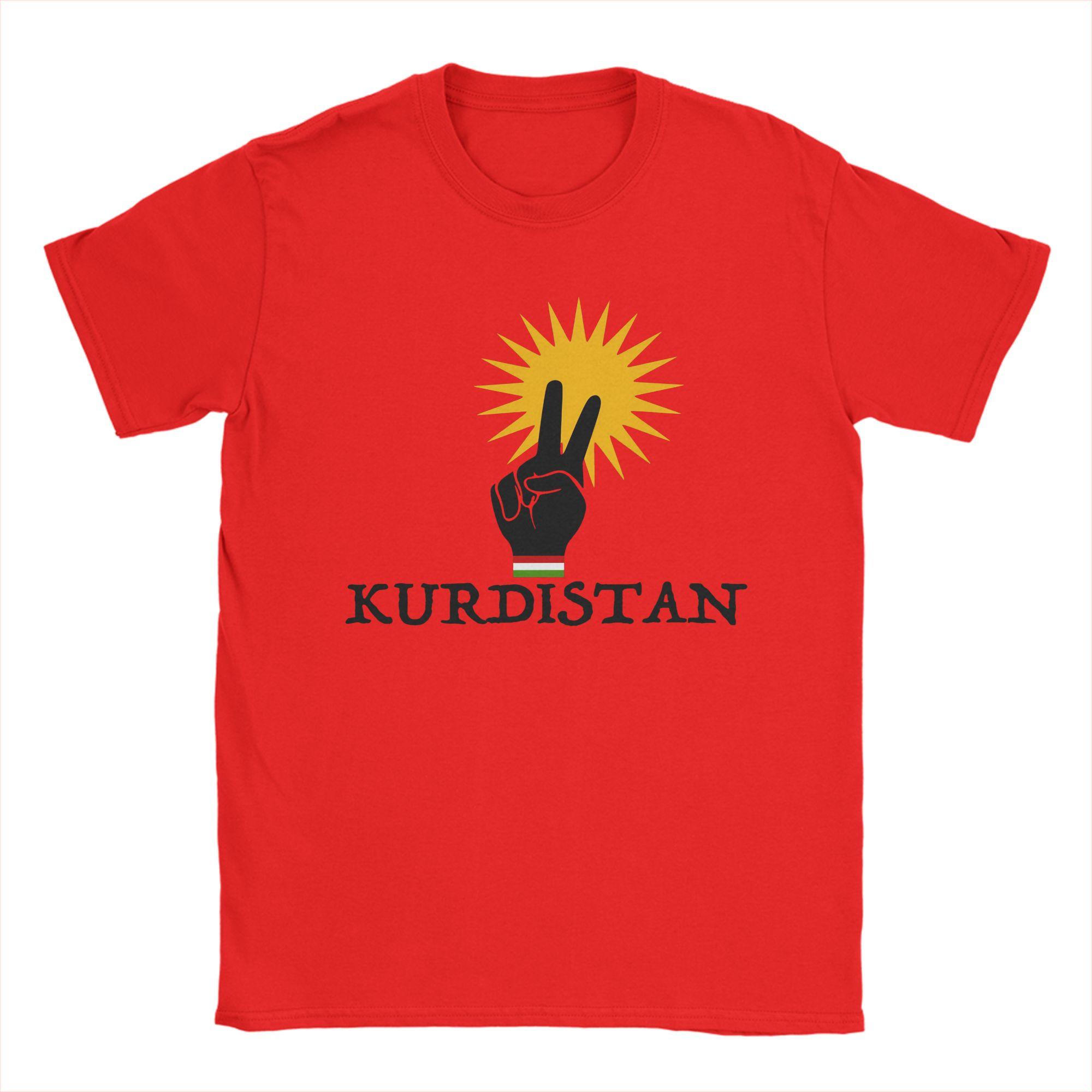 

Kurdistan Unisex T Shirt Awesome Tee Shirt Short Sleeve Crew Neck TShirt Pure Cotton Party Tops S