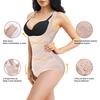 Formender Mesh-Body mit dreieckigem Knopfleisten-Taillenformer, Einteiler, ohne Bügel, formendes Kleidungsstück mit überkreuzter Vorderseite