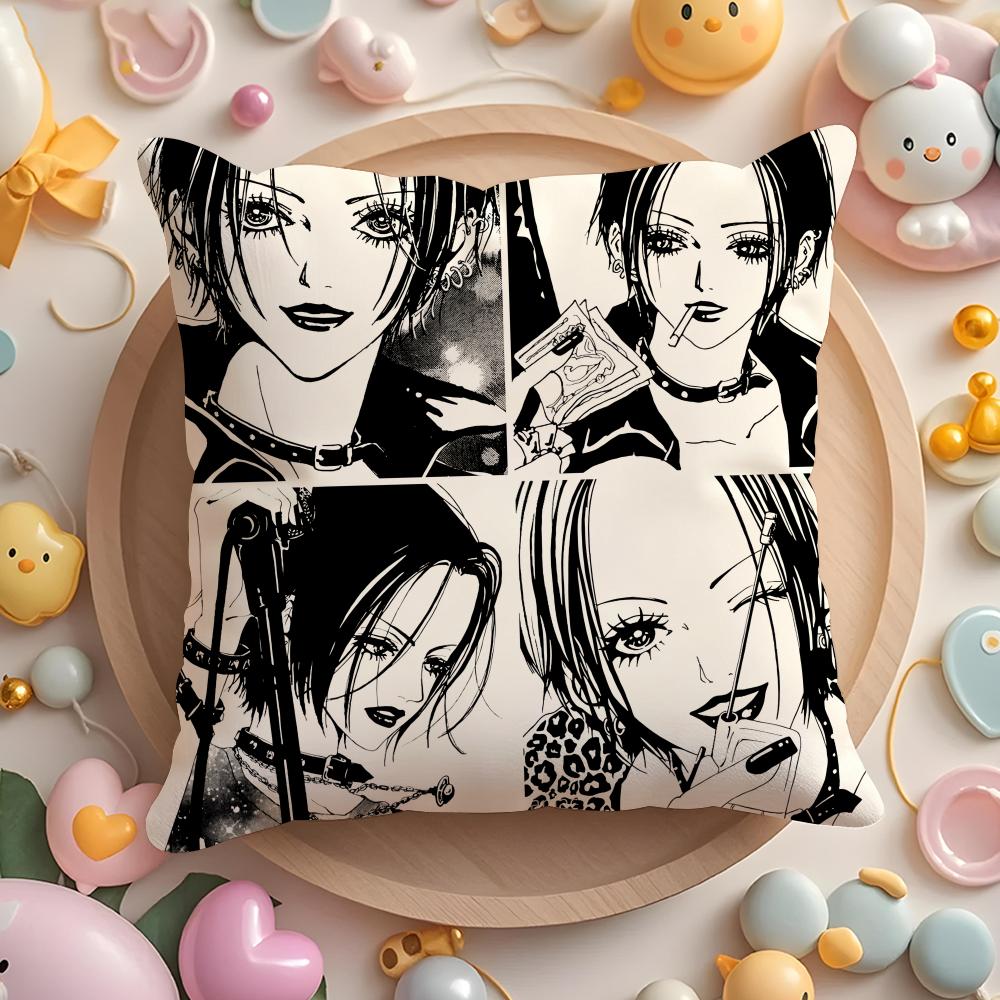 Anime N-N-NANA Cushion Cover Home & Car Multi-Scene Pillow Cover - Reversible, Soft & Durable for Daily Use