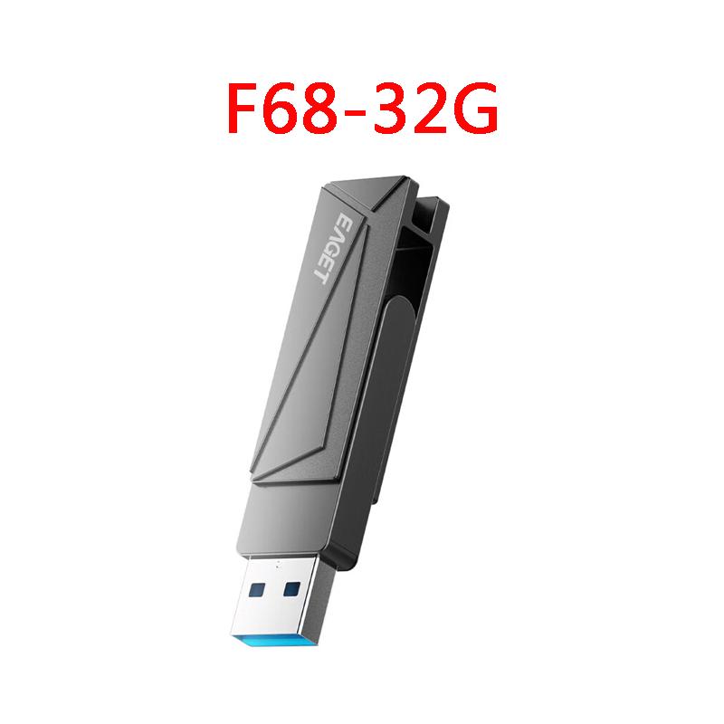 Eaget F68 32GB USB3.2 High-Speed All-Metal Rotating USB Drive