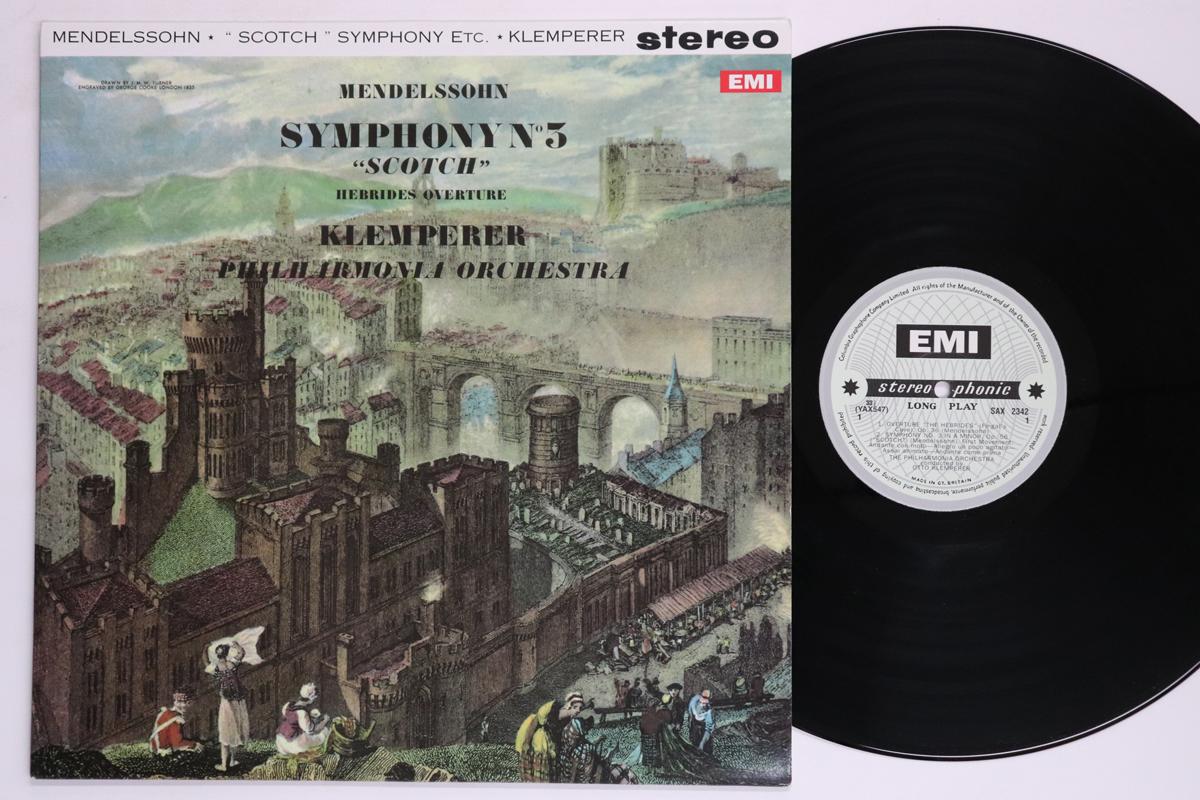 

LP Record OTTO KLEMPERER PHILHARMONIA ORCHES Symphony No. 3 scotch Hebrides SAX2342 EMI UK Classical Used