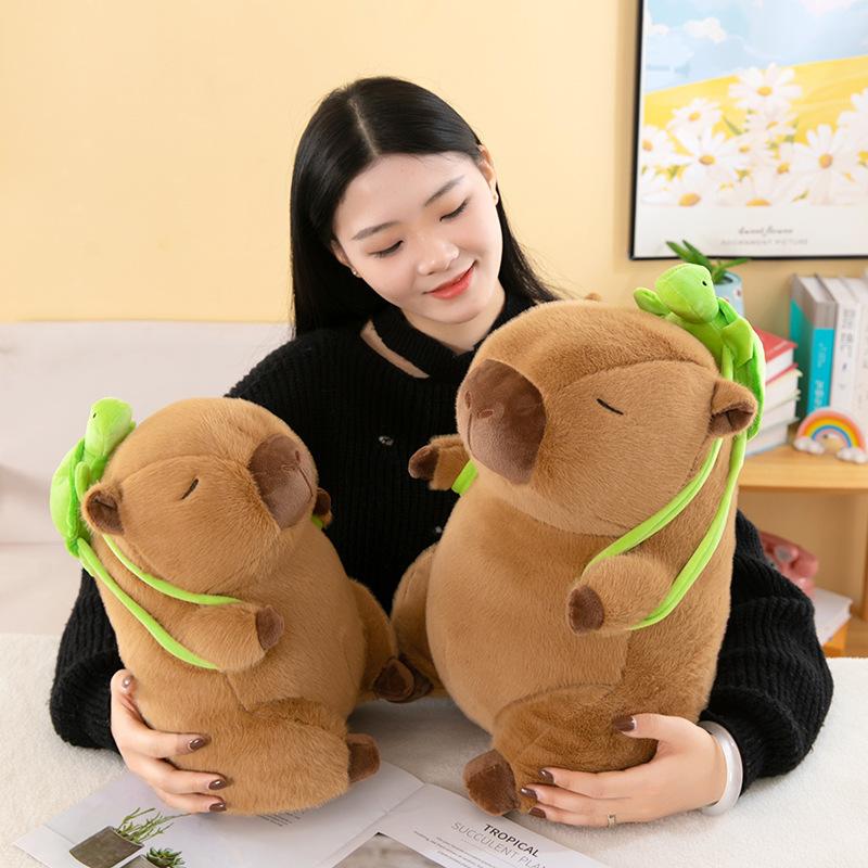 Capibara Back Turtle Capybara Doll Plush Toy Backpack Capybara Doll Ragdoll
