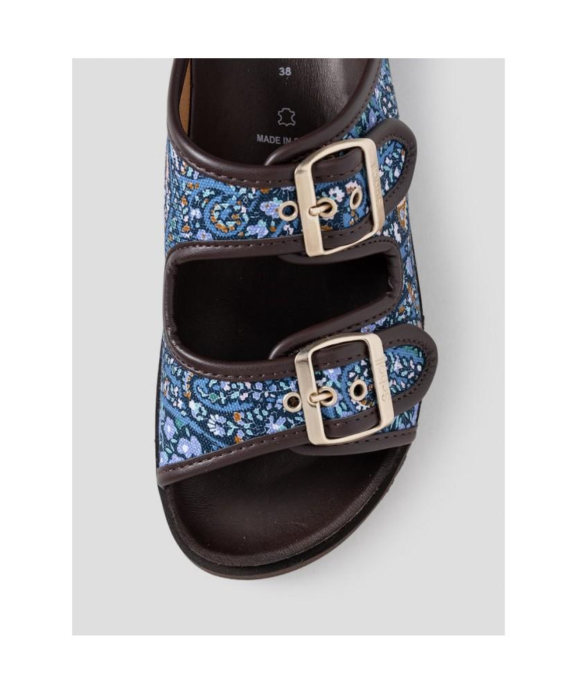 Scholl (Women) Two-Strap Pattern Cork Sandals Brown (Hh64K2C17D)