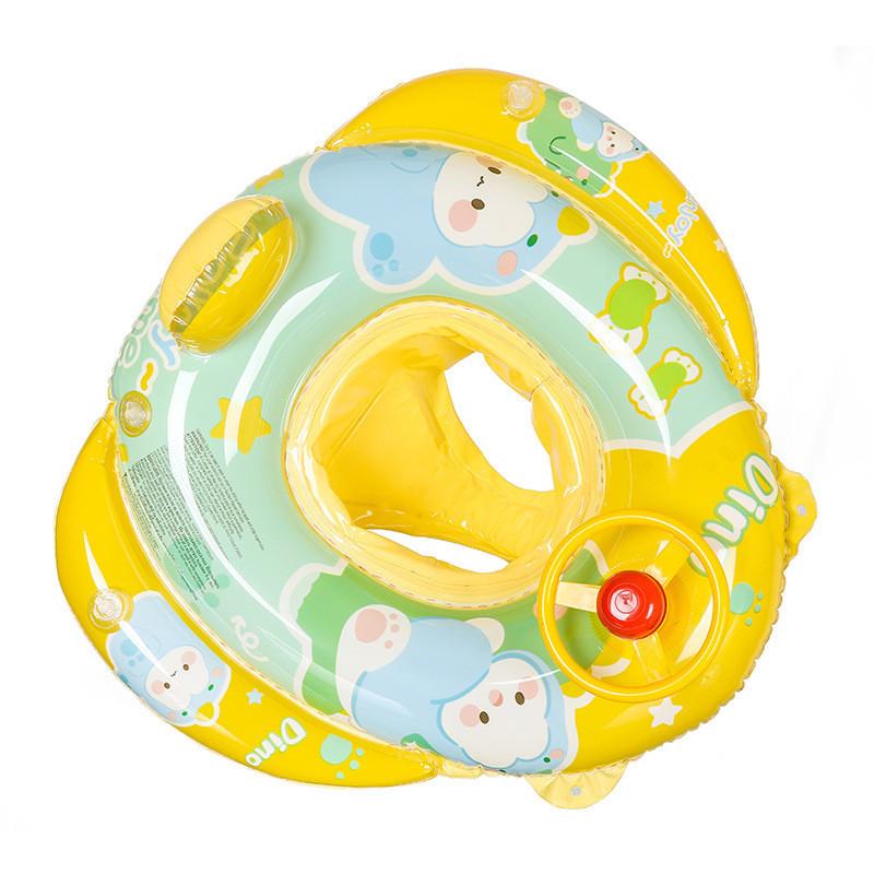 Cartoon Teddy Bear Thickened Inflatable Childrens Steering Wheel Circle Swimming