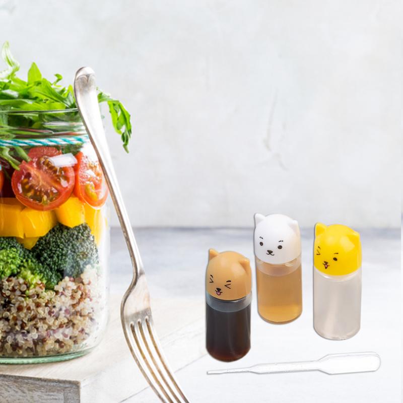 2/3 Stück Mini Gewürzflasche Camping Quetschflaschen für Kochgeschirr BBQ Ketchup Öl Essigflasche Sojasauce Küche Honig Salate Werkzeuge