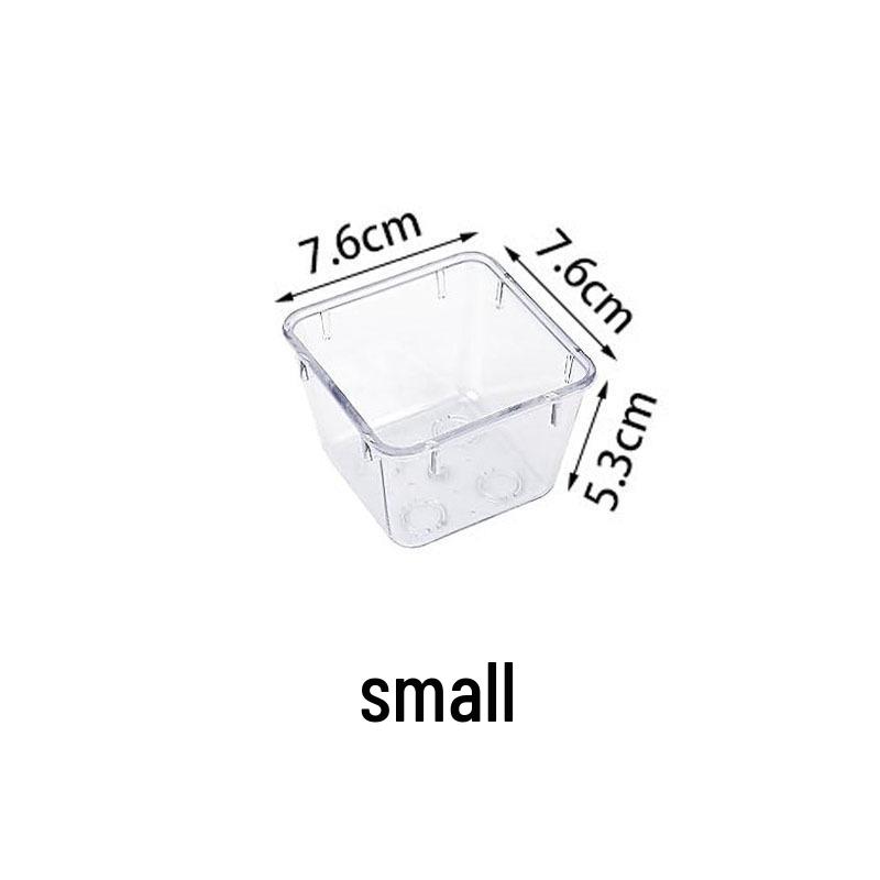 Under-Desk Transparent Compartmented Cutlery Storage Box Set