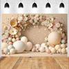 Newborn Baby 1st Birthday Party Backdrop Balloons Girl Boy Baby Shower Cake Smash Photography Background Decor Photo Studio Prop