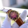 Used [In operation] SEIKO brown leather quartz watch gold case OMEGA