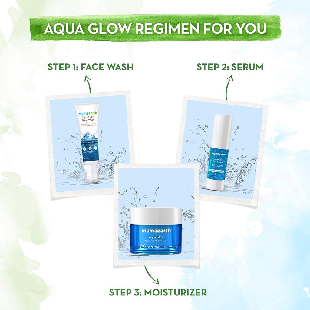 Mamaearth Aqua Glow Gel Face Moisturizer 100ml With Hyaluronic Acid For 72H Hydration – Lightweight Non-Sticky Formula