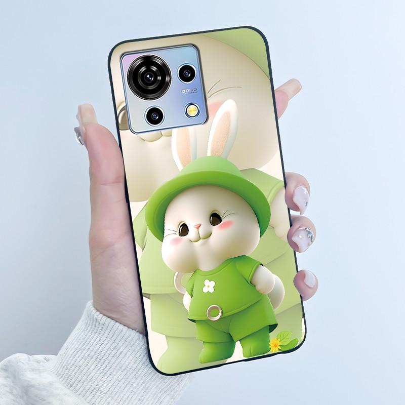 For ZTE Blade V50 Vita Case Luxury Cute Love Rabbit Funny Black Soft Silicone Phone Casing For ZTE BladeV50 Vita V50Vita Cover