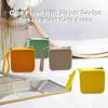 Silicone Coin Purse Student Portable Square Earphone Storage Bag Wallet with Zipper Waterproof Lipstick Cosmetic Bag