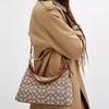 Coach Juliet 30 Brand Print Pattern Fabric Jacquard Tote Shoulder Crossbody Bag Large Women Bags Cocoa Amber CZ192-B4TA7