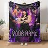 Name Custom Rhea Ripley Print Flannel Blanket High Quality Warm Comfortable Cover for All Seasons Perfect for Gifts Home Decor