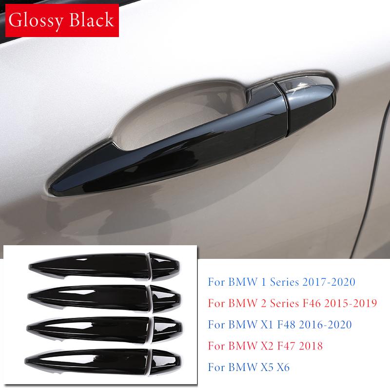 ABS Chrome Car Outer Door Handle Cover Door Bowl Protection Covers Sticker Trim For BMW 1 2 Series X1 X2 X5 X6 Auto