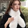 Thickened Hair Collar Fur Scarf For Women Warm Solid Color Shawl Female Fur Scarf Imitation Plush Snood Fur Collar Girl Scarves