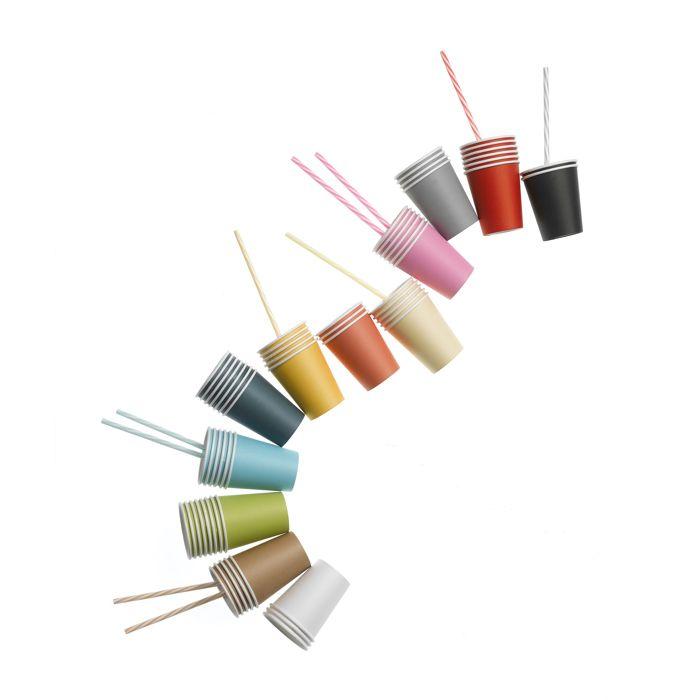 Gobelets en carton - Noir - 20 pièces - 23 cl - Jetables et résistants