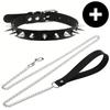 Gothic Punk Pu Leather Choker With Leash - Adjustable Collar Necklace For Women, Perfect For Halloween & Everyday Wear