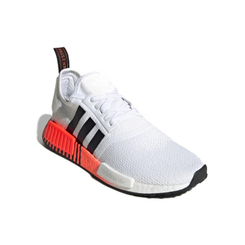 Adidas NMD_R1 'Glitch White Solar Red' Sneakers FV3648