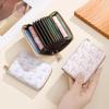 Cute Bow Print PU Leather Card Holder Multiple Slots Secure Zipper Coin Purse Small Wallet for Weekend Trips