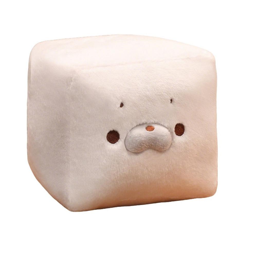 Comfortable Tofu Seal Plush Toy Creative Cartoon Seal Plush Toy Square Seal Plush Toy Couple Gift 7cm Pendant белый