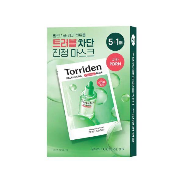 Torriden Balanceful Cica Control Soothing Sheet Mask Set 6pcs (5+1)