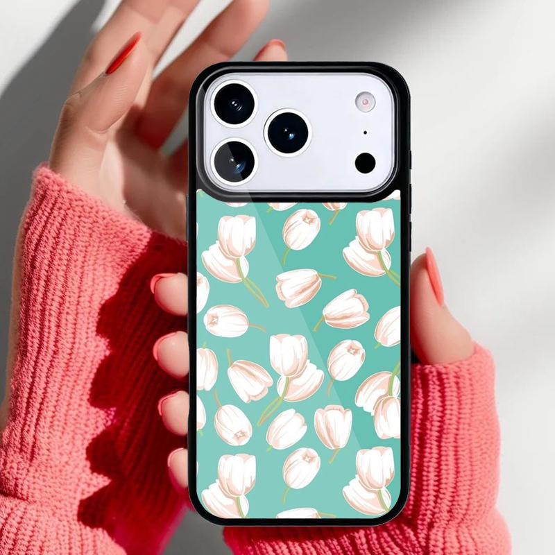 Tulips Flower Spring Phone Case for iPhone 17 Air 16e 15 14 13 Pro Max Back Cover for 12 11 Pro Coque