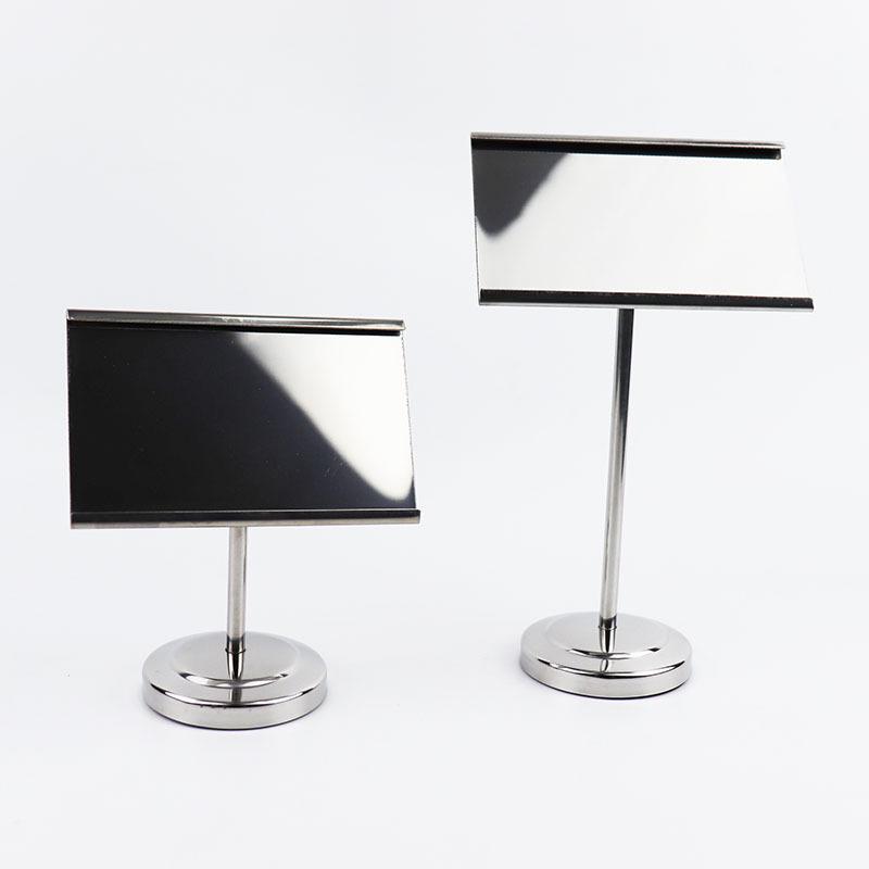 Stainless Steel Vertical Menu and Table Card Holder for Restaurants