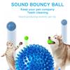 3/6pcs Squeaky Spiky Chew Ball For Dogs Cats TPR Durable Teething Training Toy Interactive Pet Teeth Cleaning Eco-Friendly Pet Ball