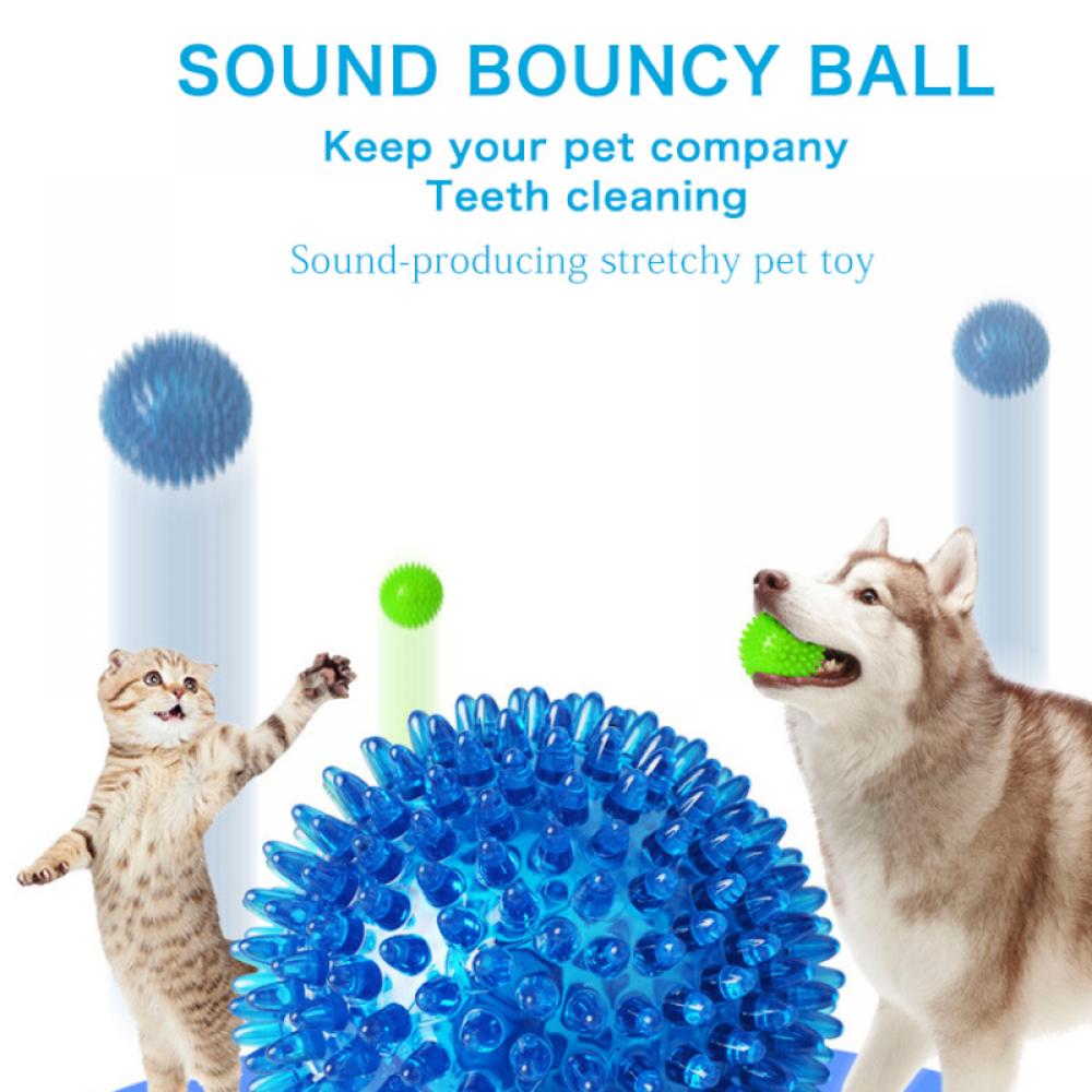 3/6 buc Minge de mestecat cu țepi scârțâitoare pentru câini pisici TPR Durabilă Jucărie de antrenament pentru dentiție Interactivă Curățare dinți animale de companie Minge pentru animale de companie ecologică