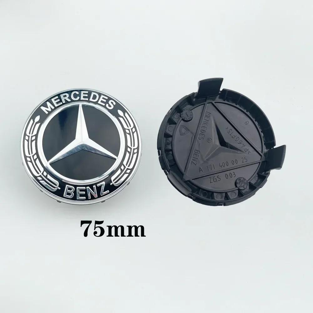 For Mercedes Benz 4pcs 75mm Car Wheel Center Hub Caps Cover Auto Accessories For Mercedes Benz Amg C180 C200 C260 W108 W124 W126