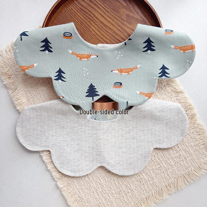 Storyme Double-Sided Korean Baby Drool Bib With Side Label, Suitable for 0-2 Years