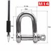 Aikbo Stainless Steel U-Shaped Lifting Shackle 1.12T
