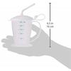 Komori Resin Cup, Stable, Non-Topple Cup with Straw, White, 300ml, Made in Japan, 8-4235-01