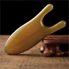Cow horn eye scraper, natural yellow cow horn flat nasal bridge massager, dual-use small U-shaped nasal bridge
