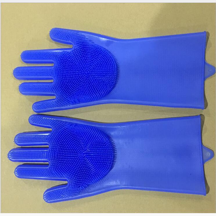 Silicone Dishwashing Gloves Waterproof and High Temperature Resistant Kitchen Multifunctional Gloves