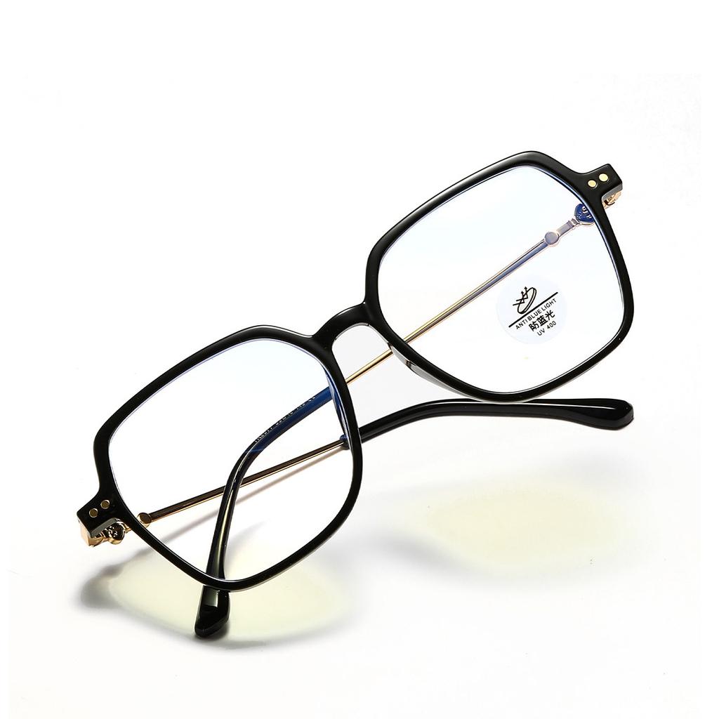 Large Square Glasses Frame Male Transparent Candy Literary Flat Mirror Female College Style Cute Face Covering