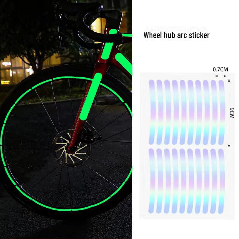 Colorful Reflective Wheel Stickers for Bikes and Motorcycles - Safety Fluorescent Strips