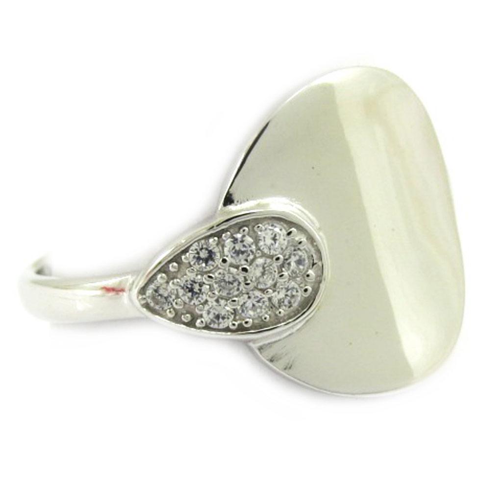 Silver Ring 'Sissi' White Silver (rhodium) - 13 Mm