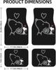 Asamike Car Floor Set Front 2 Rear Stylish and Cute Snoopy Suitable for Kei Universal Easy Car Suitable for Kei and Standard All Seasons Mats, 4-Piece