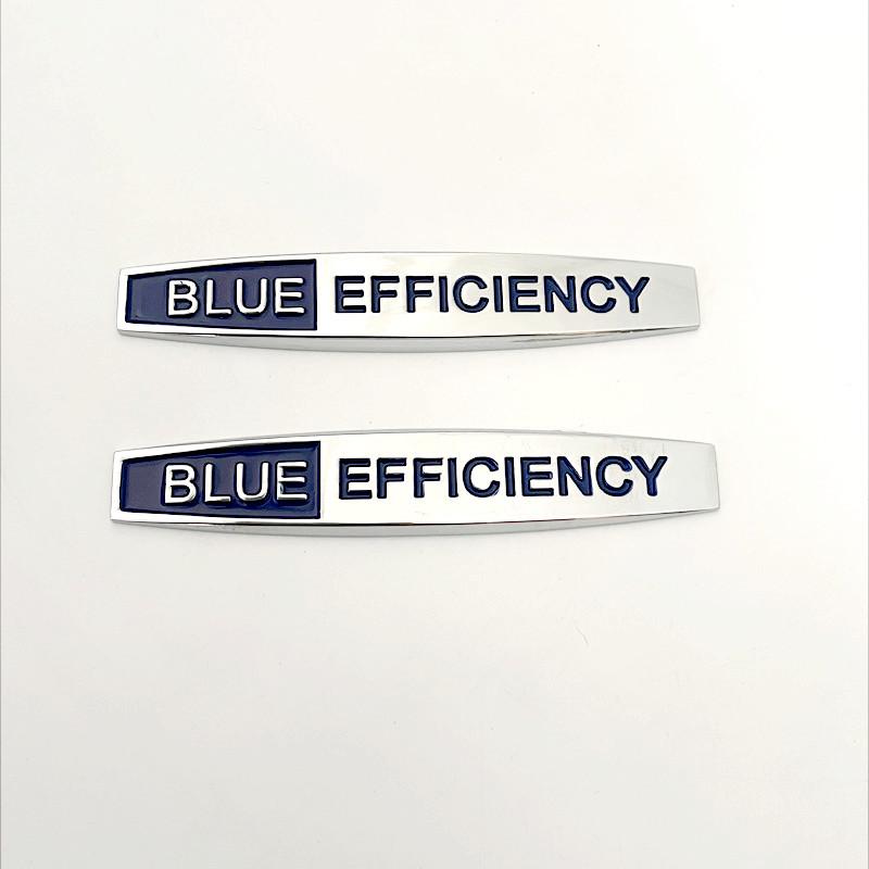 1 Pair of Metal 3D Stickers for Car Front Bumper, Emblem, Badge, Accessories for Efficiency Blue, Stylish Sticker Mercedes W204 C200 E200