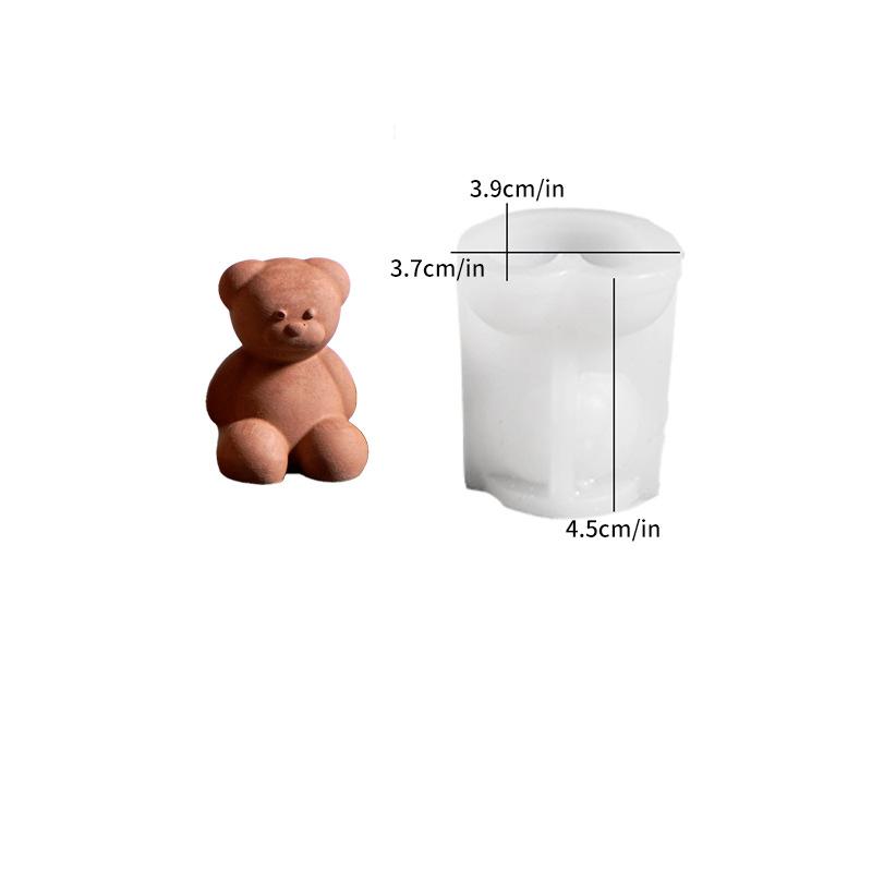 3d Chubby Bear Candle Mold Adorable Little Bear Mold Bear Figurine Mold Chubby For Candle Making Art Projects Home Decor