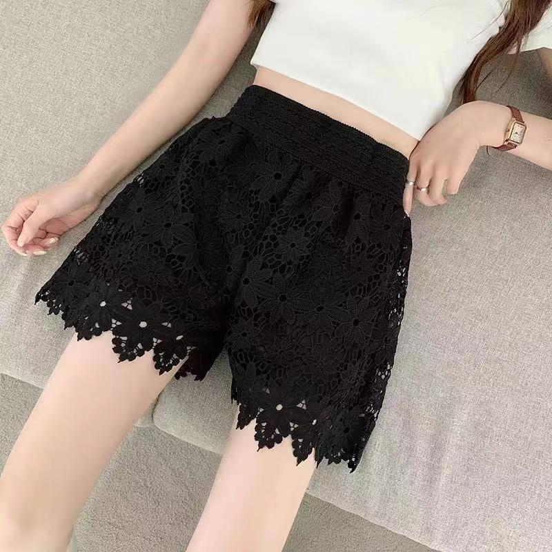 Pantaloni de siguranță Lolita din dantelă florală Pantaloni scurți de vară Jupon Chiloți pentru fete Pantaloni scurți largi prințesă de modă