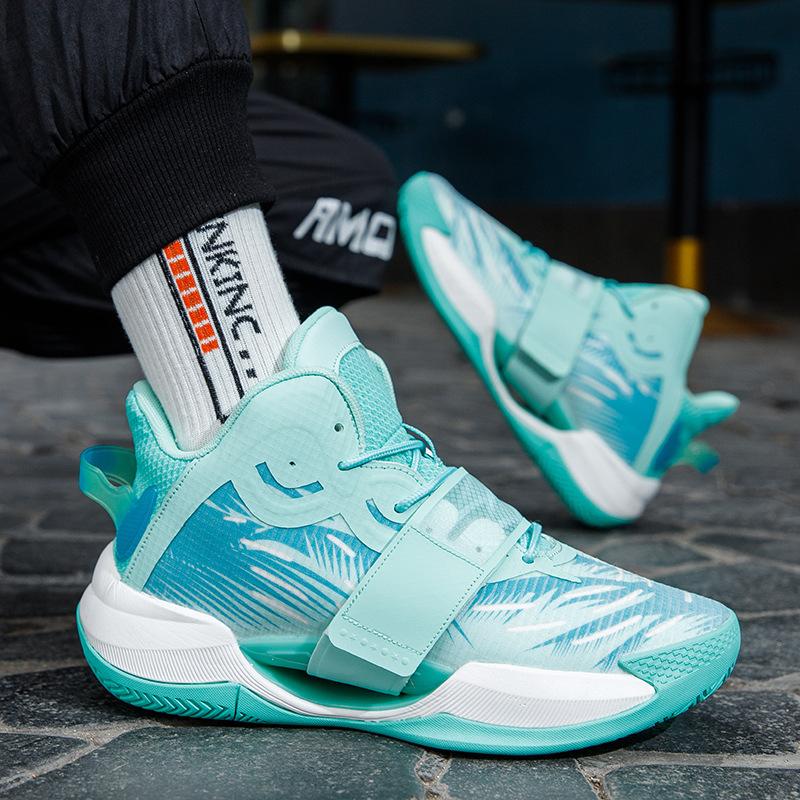 Spring and Autumn Splash Generation Basketball Shoes Shock Absorption Velcro Elementary and Secondary School Students Rub Sound Sports Shoes