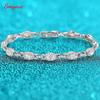 Smyoue Oval Cut Zircon/moissanite Full Diamond Bracelets for Women Luxury Jewelry Bride Sparkling Bangles S925  Silver