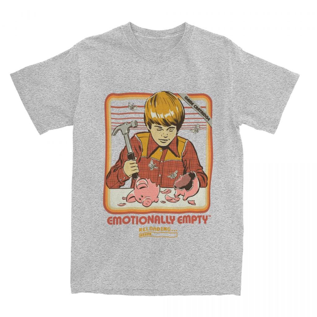 Emotionally Empty Accessories T-Shirt Men Women Funny Nostalgia Art Leisure Pure Cotton Printed Tee Shirts