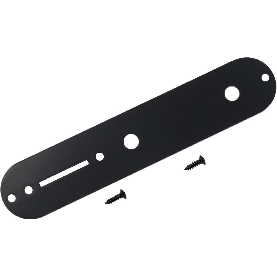 Banworks Guitar Control Plate 7.8mm (5/16") Steel Alloy Switch Control Plate for Squier Tele Electric Guitar JT/KZB-01 Black
