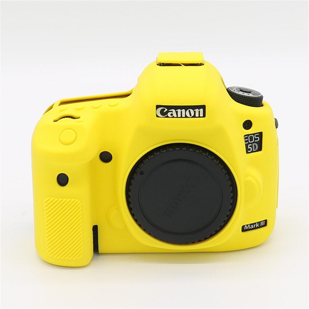 Měkké silikonové pancéřované tělo pouzdra pro Canon EOS 5D3 5D Mark III Nárazuvzdorný gumový kryt kůže pro fotoaparát