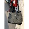 College-style Casual Large-capacity Ladies' Bag, Round Dot Printed Bucket Bag, Fashionable Backpack